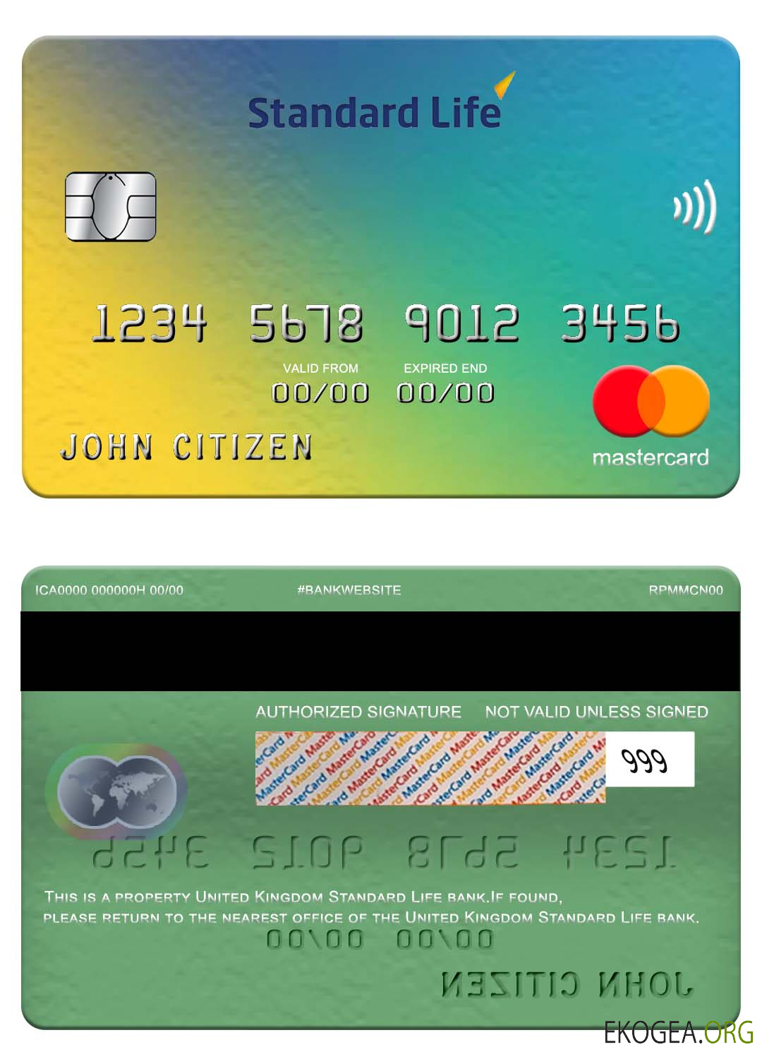 Carte Mastercard de la banque Standard Life du Royaume Uni